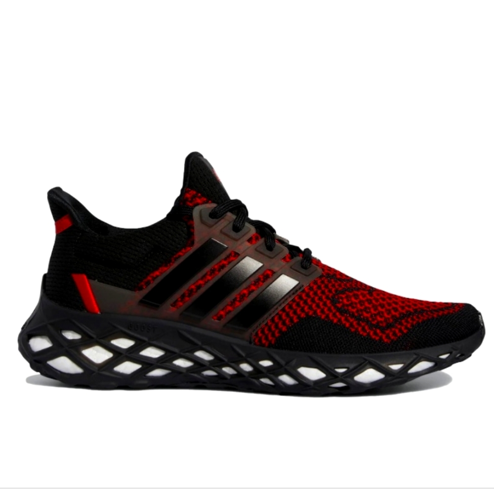 adidas Black and Red Athletic Running Shoes